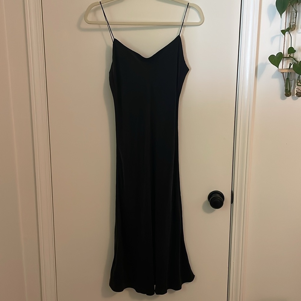 NWT J Crew Gwyneth Black Slip Dress - Picture 2 of 9
